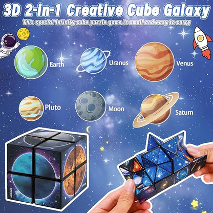 Neuro Cube™ – Space Infinity Fidget Cube for Focus, Travel & Play